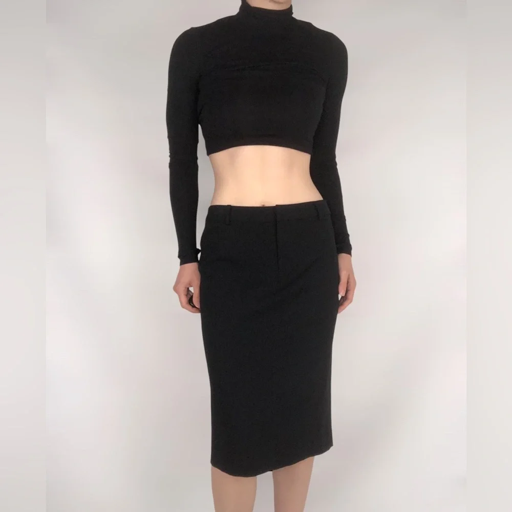 NWT Ralph Lauren Blue Label Wool Midi Skirt - Picture 3 of 6